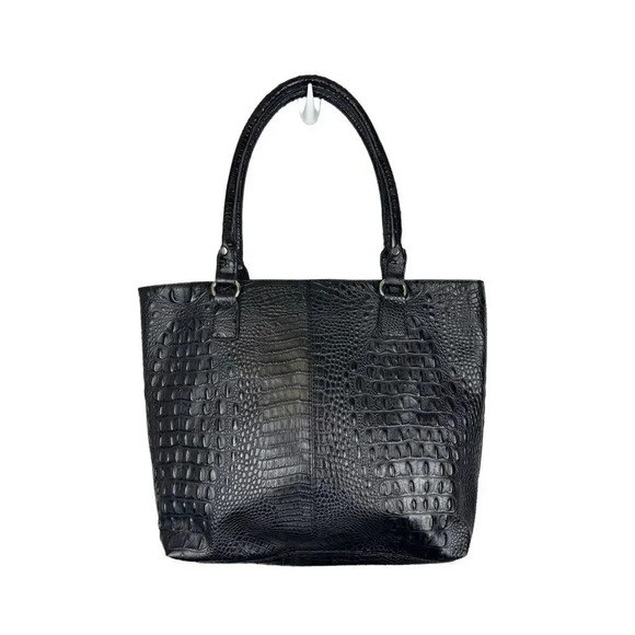 Marc Fisher Embossed Croc Faux Leather Large Tote Purse - Picture 2 of 10